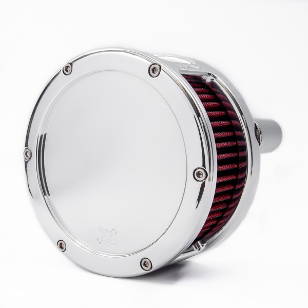 BA Air Cleaner Kit, Chrome finish, Red filter