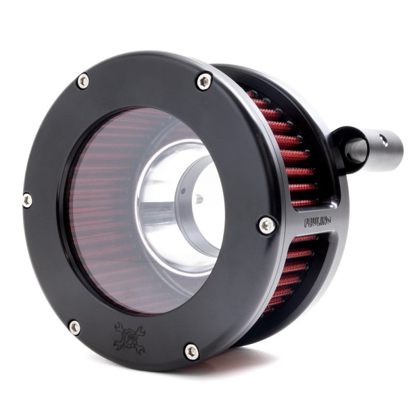 BA Air Cleaner Kit, Black finish, Red filter