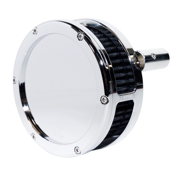 BA Air Cleaner Kit Slim, Chrome finish, Black filter