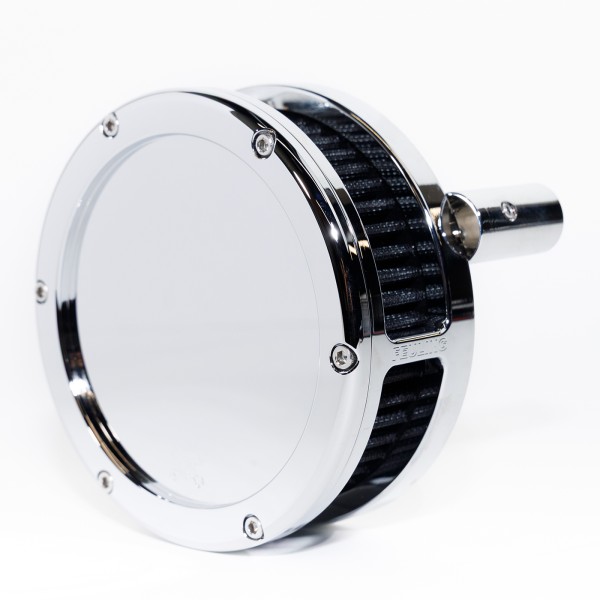 BA Air Cleaner Kit Slim, Chrome finish, Black filter