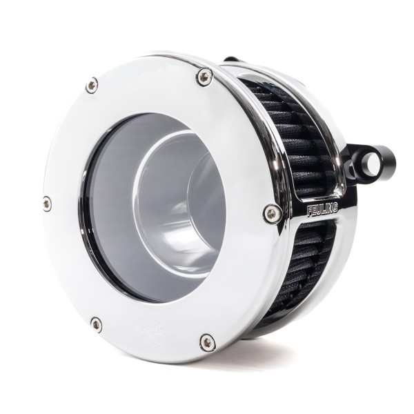 BA Air Cleaner Kit, Chrome finish, Black filter